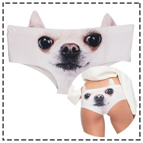 동물여성 치와와 애니멀디자인 치와와프린팅 여성애니멀 여성속옷 여자속옷 여성팬티