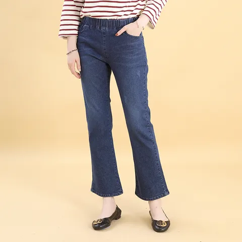 애비뉴투지 엄마옷 부츠컷 허리밴드 여성 봄 가을 청바지 P04229 50대 60대 중년여성