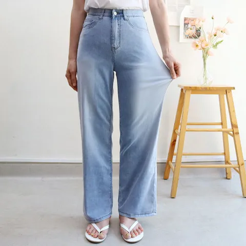 [브리치]  / 아이스업 히든 밴딩 와이드 청바지 (S 2XL/3기장)