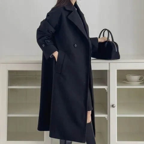 [VY] 여자 겨울 연말룩 검정 롱코트_WJK24192_19321701_588847