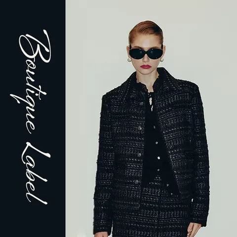 [최초가 239,000원] 칼라거펠트 부티크 이태리 트위드자켓