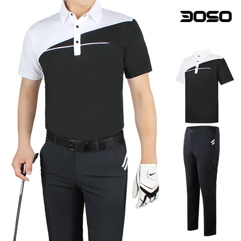 골프웨어 남성 여름 골프티셔츠+골프바지 세트/HMHF