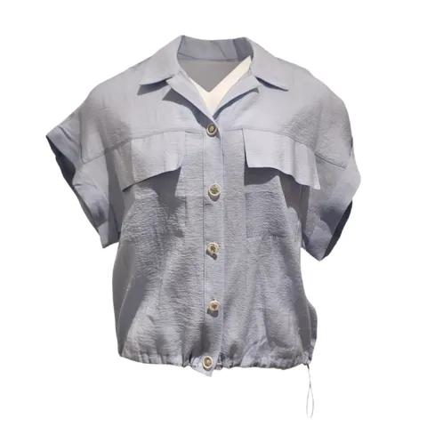 [롯데백화점]턴업포켓 카라블라우스_STBL258300