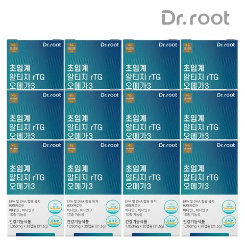 10중기능성 저온 초임계 알티지 rTG 오메가3 식물성캡슐 12박스 베타카로틴 비타민D 비타민E