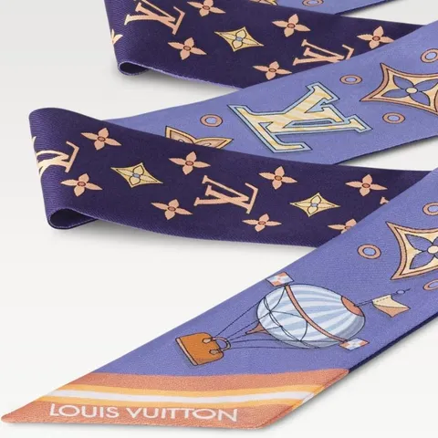 블프롬 더 클라우드 BB 방도 실크스카프 블루데님 M96786