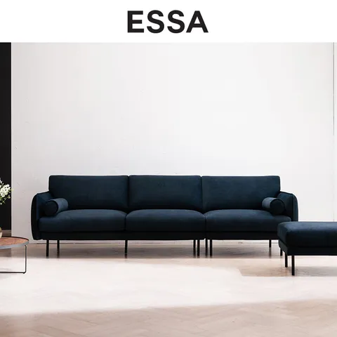 비트 컴팩트 4인 카시미라 패브릭 소파+스툴