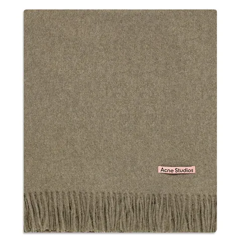 [명품] CA0209 CYQ 로고패치 울 머플러 라이트올리브 멜란지 머플러