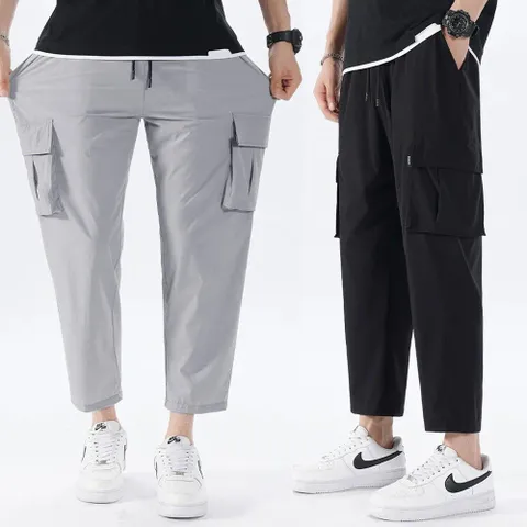 빅사이즈 아이스 쿨 카고 슬랙스 팬츠 I2SL024