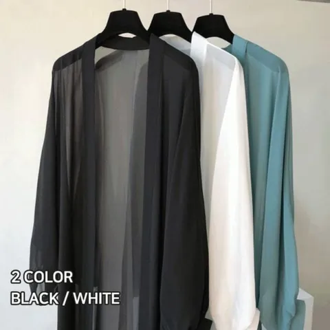 심플 쉬어소재맥시 로브가디건 여름가디건 브이넥 봄가디건 휴가준비