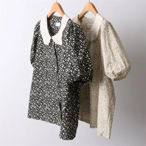 빅사이즈사랑해요 I733L205 카라플라워블라우스 DL (8656021)