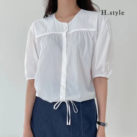 [하프클럽/에이치스타일]BL/바스락블라우스/여름/반팔