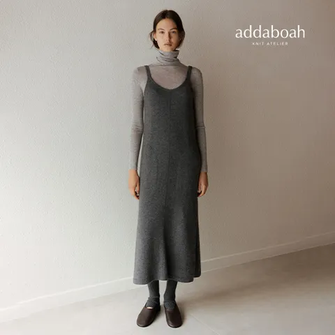 애드아보아 25FW 라쿤 울 블렌디드 니트원피스