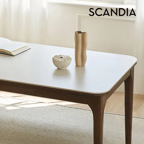 토스카나 포세린 세라믹 6인용 원목 식탁 1800 테이블