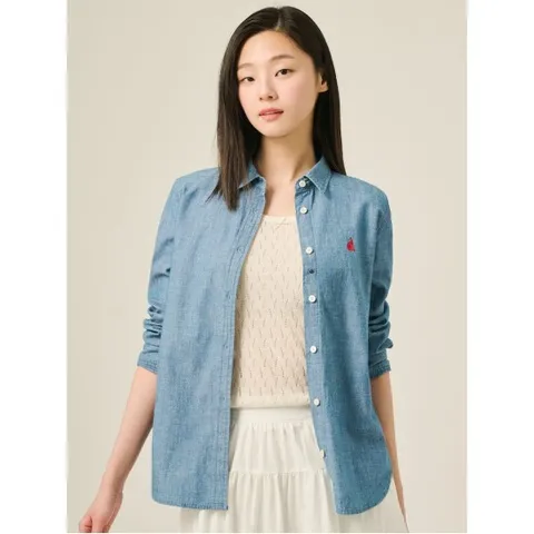 [25SS][Essential] 서머 데님 셔츠  블루 (BF5464E01P)