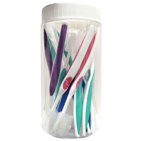 두 가지 솔이 만드는 양치 루틴 이중미세모 칫솔 14입