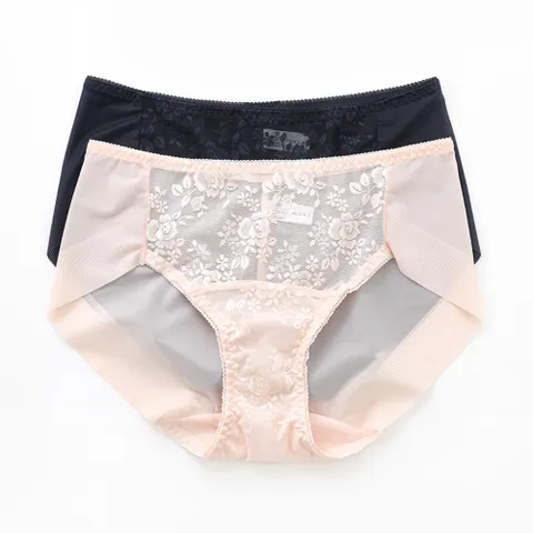 비비안 판도라 여성 노라인팬티 세미 맥시 레이스 햄팬티 1매