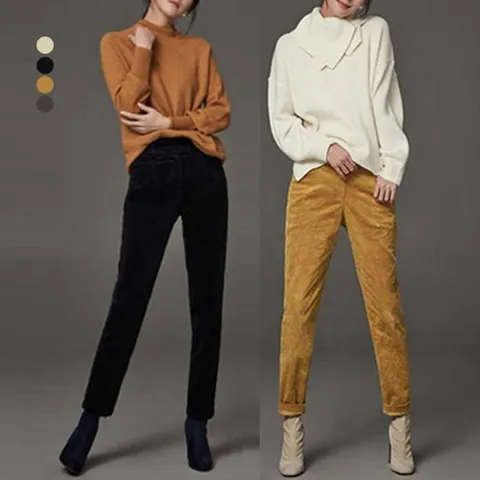 [하프클럽] 코튼 블렌디드 코듀로이 팬츠 4종택1