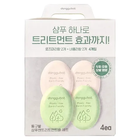동구밭 샴푸 트리트먼트 바 비누 4개입 고체샴푸 샴푸비누 샴푸바 고체샴푸바