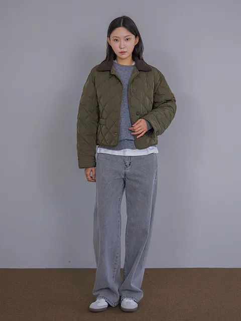 [최초가 220000원] 코듀로이 퀼팅 자켓