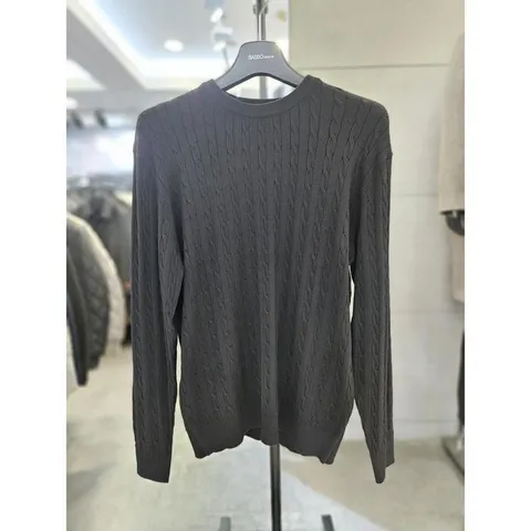 세이브존03  24F/W 블랙 트위스트 케이블 골지 라운드 니트 WSYAG3GW50ABKA (29452701)