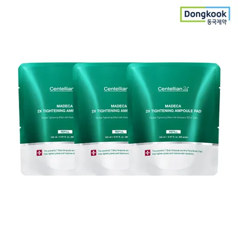 마데카 더블 타이트닝 앰플 패드 리필 60매 3개 모공 피부 탄력관리 미백 주름케어 광채 리프팅
