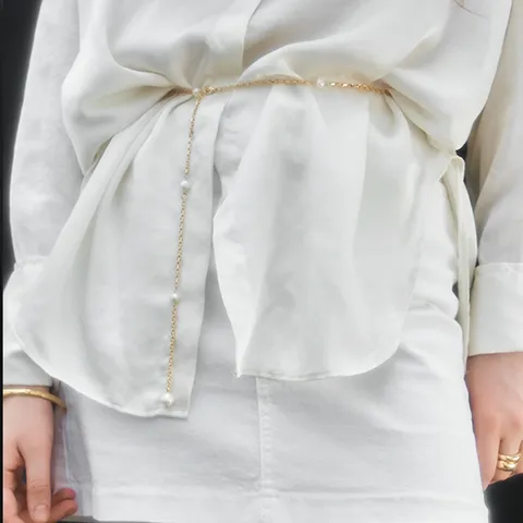 Freshwater Pearl Chain Belt