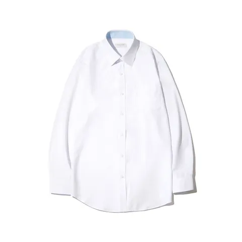 [하프클럽]  프리미엄 스판 와이셔츠 슬림핏 화이트 긴팔 S913