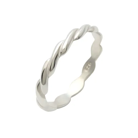 925 Silver 데일리 베이직 레이어드 실버 마디 꼬임 반지