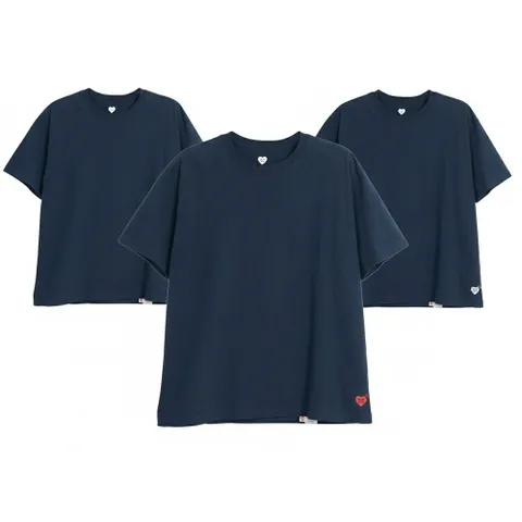 26SS 3-PACK T-SHIRT SET (HM00CS001 NAVY) (3팩 티셔츠 세트)