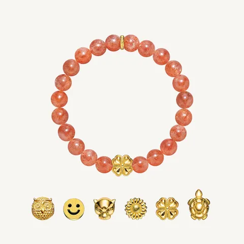 썬스톤 8mm 참 팔찌 6종 24K 순금 3.75g