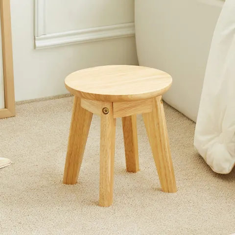 모던 원형 미니 원목스툴 화분 스툴 의자 소품