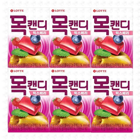 목캔디 믹스베리 38g 6개
