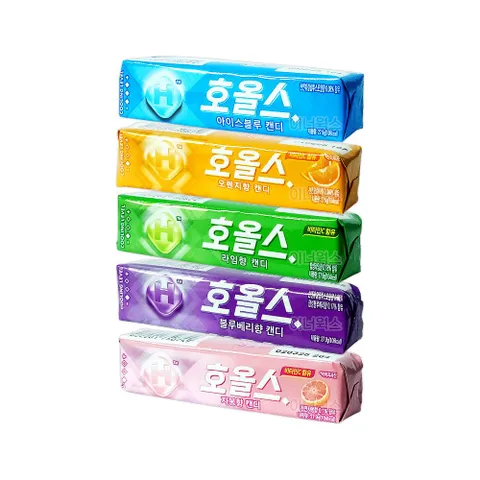 호올스 캔디 5종세트 아이스블루+자몽+블루베리+라임