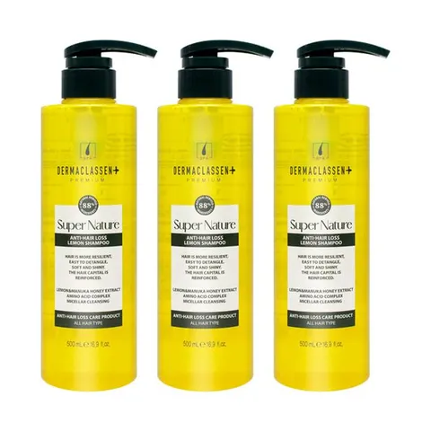 더마클라센 안티 헤어로스 레몬샴푸 500ml X 3개
