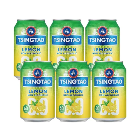 칭따오 논알콜릭 레몬 330ml 6캔 논알콜 맥주맛 탄산음료 비알콜