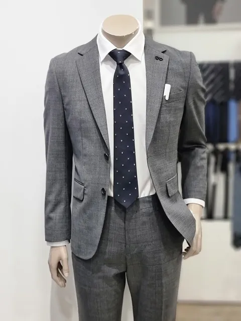 그레이 펜시 체크 여름 정장(DUMTJ490)_DG