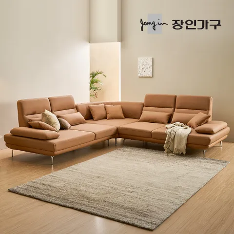 도이 7인용 스윙 가죽 코너형 소파 (스툴 미포함)