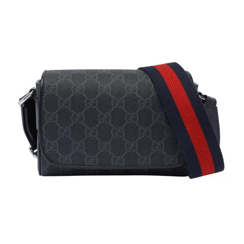 [명품] 25FW  남성 GG 수프림 로고 슈퍼 미니 플립 크로스백 블랙 791741 FADJA 1042