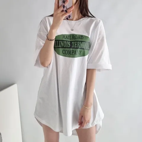 아이우먼 언발롱레일박시반팔티 NSK884M302 빅사이즈