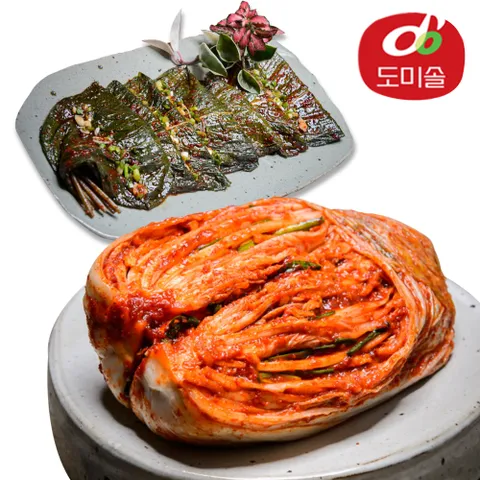 [도미솔] 박미희 포기김치 3kg+깻잎김치 800g