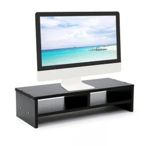 모니터받침대 모니터선반 오피시아 블랙 컴퓨터 모니터선반 모니터거치대 모니터트레이