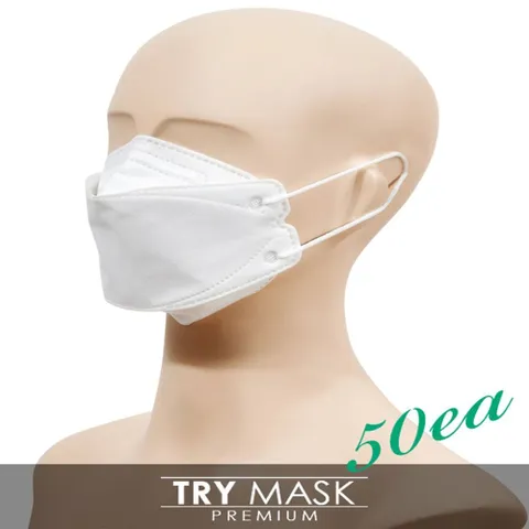 대형 KF94 화이트 마스크 50매 위생 호흡기 보호 편안한 데일리 20대 30대 40대