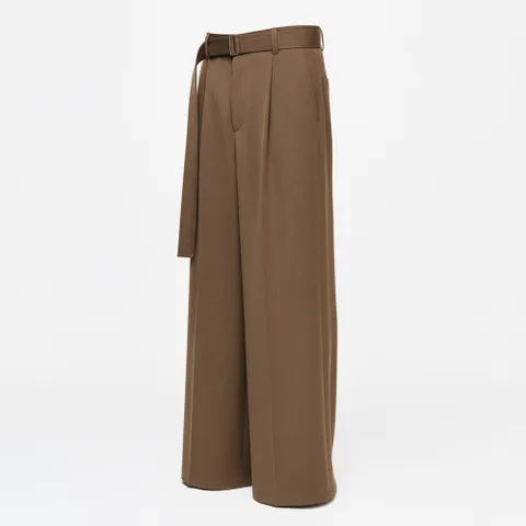 송지오옴므 벨티드 플레어 팬츠 브라운 SH5PT504BR