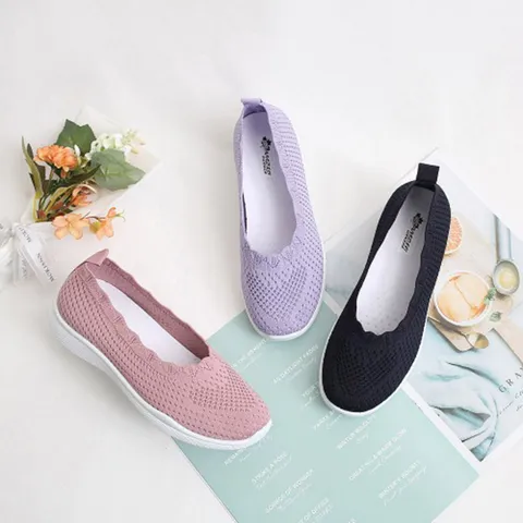 니트 펀칭 플랫슈즈 KC게이트