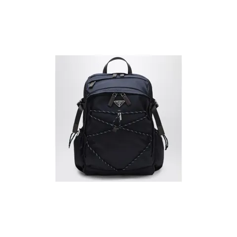 PRADA 2VZ122OOO2DMG/XM_PRADA-F0008 블루 레나일론과 가죽 스피드록 백팩