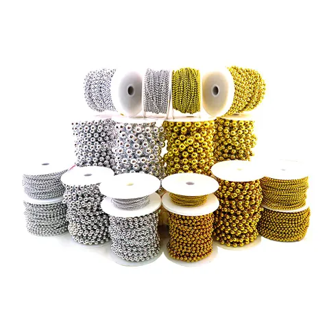 체인비드 롤체인비드 금 은 롤체인 대용량 -원형 9종 만들기재료 학습교재 선물포장용품