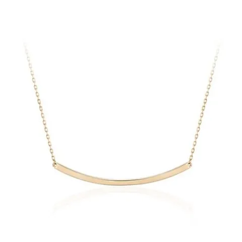 정품 14K 골드 심플 라운드 스틱 체인 목걸이