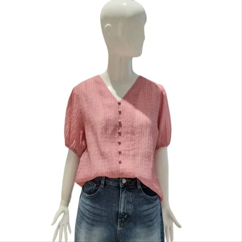 [롯데백화점][에이비에프지]브이넥 지지미원단 블라우스 ADY3HB31