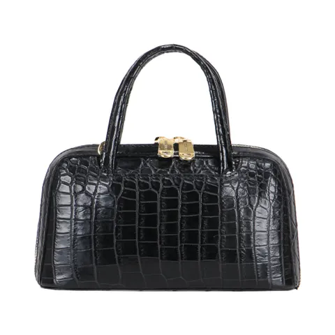 호미가 무광악어가죽 스몰토트백