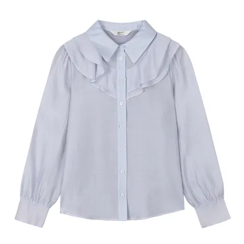 [롯데백화점][베스띠벨리]러플 새틴 블라우스 BIBAC2409